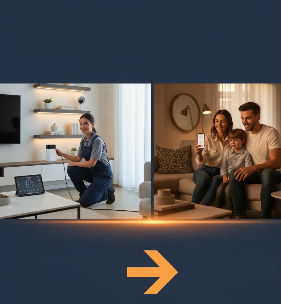Integrated Controls for Lighting, Thermostat, and Security